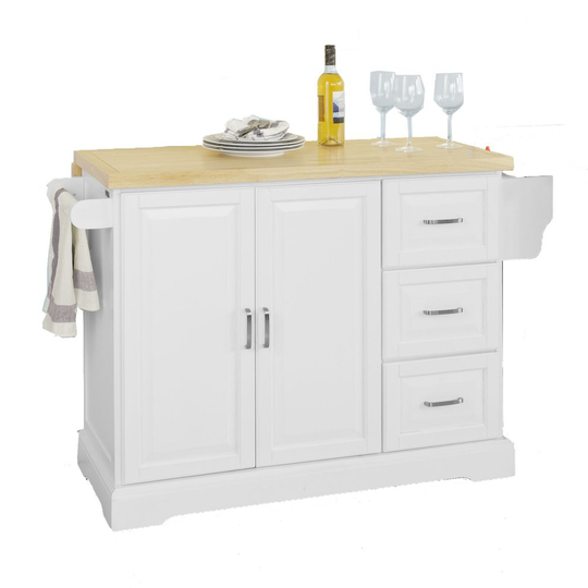 SoBuy® FKW41-WN, Extendable Island Kitchen Storage Trolley Cabinet