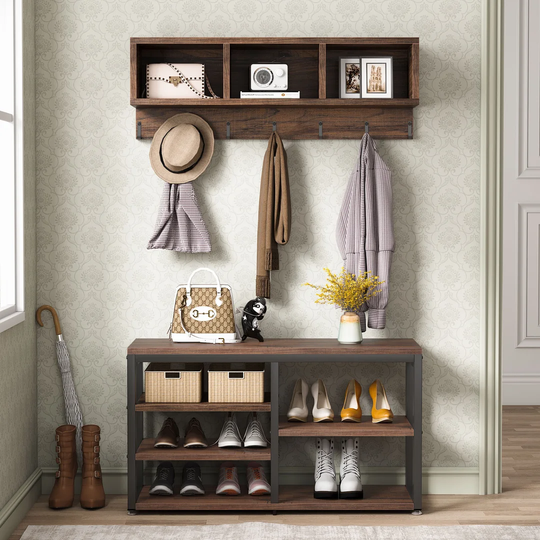 Hall Tree With Bench And Shoe Storage
