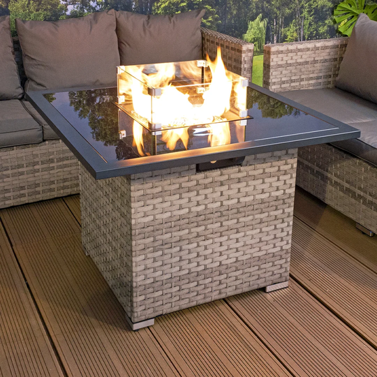 Blesson 60Cm H x 91.5Cm W Polyresin Propane Outdoor Fire Pit Table