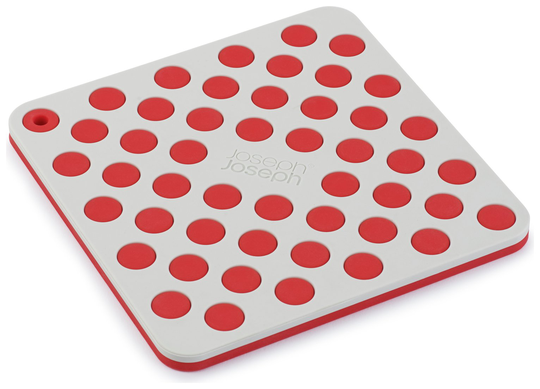 Duo Spot On Silicon Pack of 2 Trivets - Grey and Red