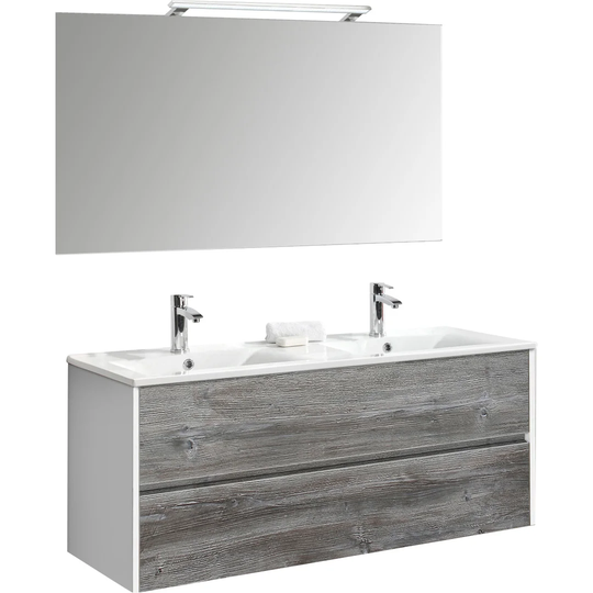 Daugava 3-Piece Bathroom Furniture Set with LED Mirror