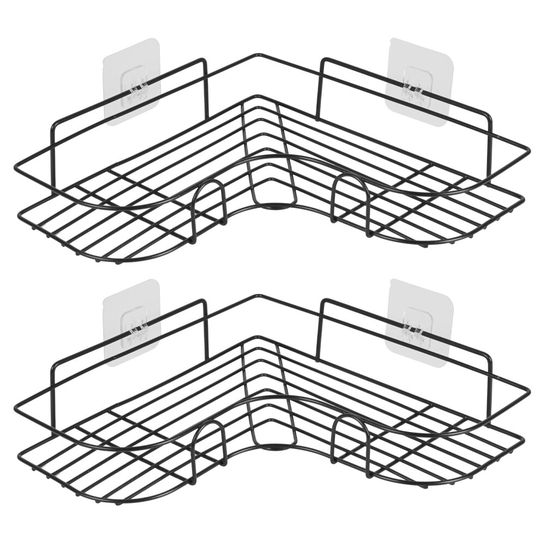 2 Pack Bathroom Corner Caddy Shower Wall Mounted Shampoo Storage Rack