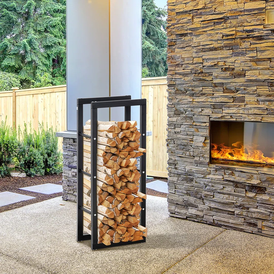 Krystallia 40Cm W x25Cm D Metal Log Rack