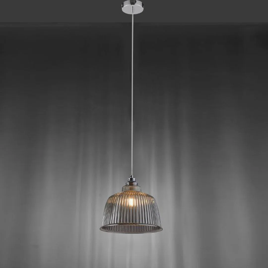 Metro Lane Callum Pendant Light 1 Light Source Smoke-Coloured