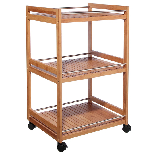 Bamboo Kitchen Serving Cart
