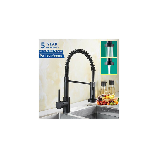 Kitchen Tap Pull Out 360° Swivel Spout Sink Bidet Spray Tap, Black