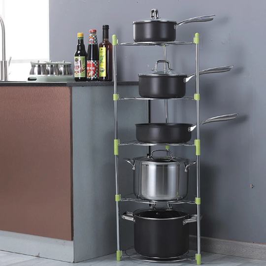 5 Tier Standing Pot Rack