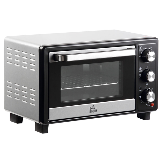 HOMCOM Mini Oven 16L Countertop Oven w/ Adjustable Temperature Timer