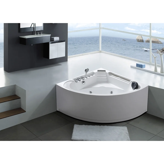 Daisy Whirlpool Bath Tub Corner Spa Hydrotherapy 135 x 135cm Hot Tub