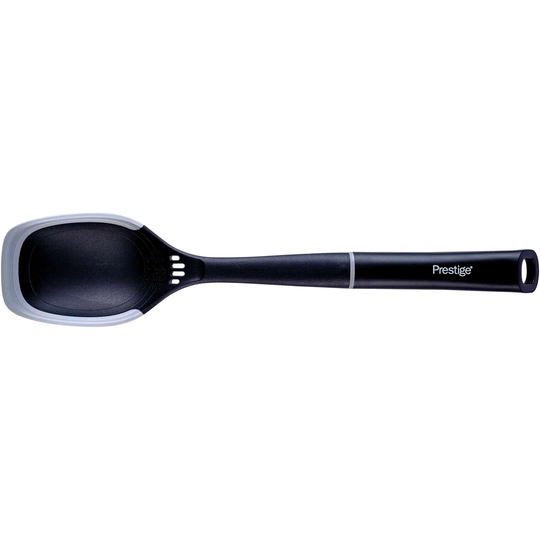 Prestige 2in1 Kitchen Silicone Edge Tools - Solid Spoon, Heat Resistant, Dishwasher Safe, Non-scratching