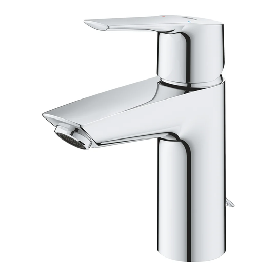 GROHE QUICKFIX Start, Bathroom Basin Mixer tap with Pop-up Waste, Easy to Install and Includes Installation Tool, Medium Size H. 192 mm, Water-Saving