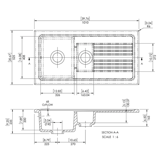 1.5 Bowl Farmhouse/Apron Kitchen Sink