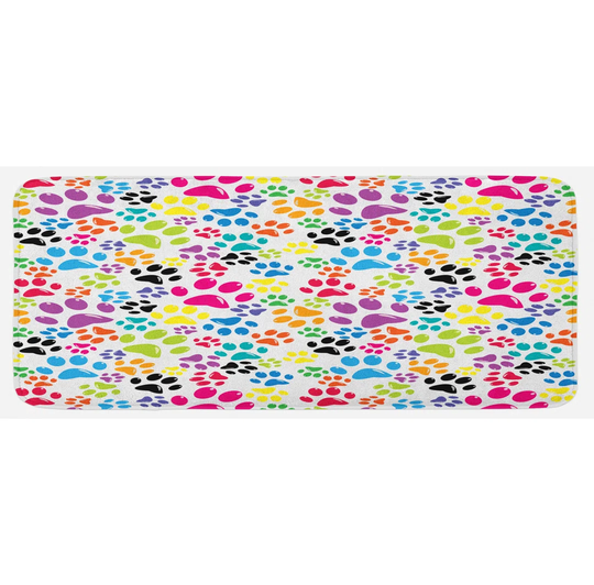Briseis Cartoon Dog Paw Traces Kitchen Mat
