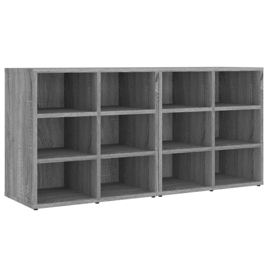(grey sonoma, 2) vidaXL 2x Shoe Cabinets Brown Oak Wall Mounted Shoe Storage Rack Cupboard