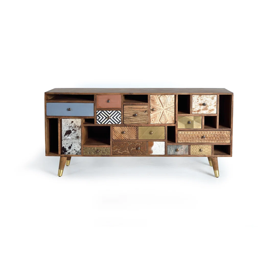 Olla 160Cm Wide 11 Drawer Mango Solid Wood Sideboard