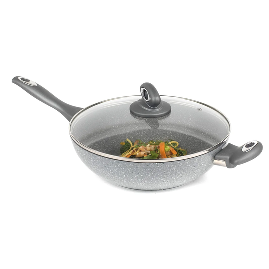 Belfry Kitchen Caenas 32Cm Non-Stick Aluminium Wok with Lid