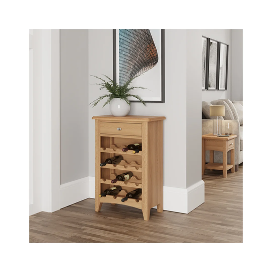 Boylan Floor Wine Bottle Rack in Beige