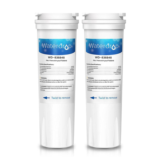 Waterdrop 836848 Fridge Freezer Water Filter Replacement for Fisher & Paykel 836848, 836860, E404BRXFDU, E522BRXFDU, Maytag 67003662, RO185014,...