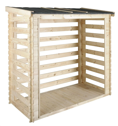 Len 7Ft. x 4 Ft. Solid Wood Log Store