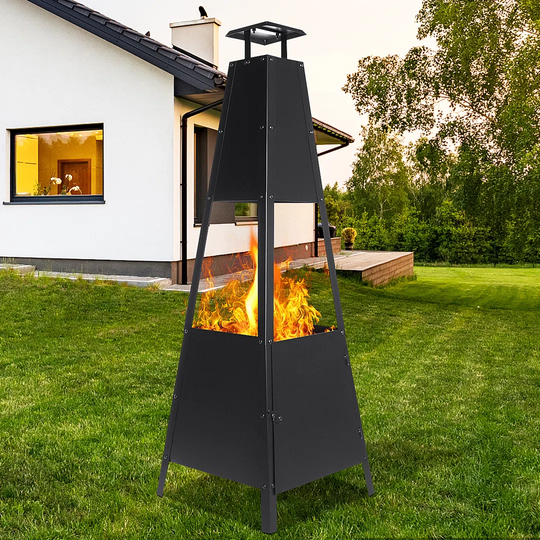 Alantra 138Cm H x 46Cm W Steel Wood Burning Outdoor Chiminea