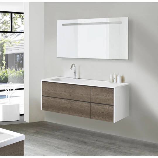 Dniester 3-Piece Bathroom Furniture Set with LED Mirror