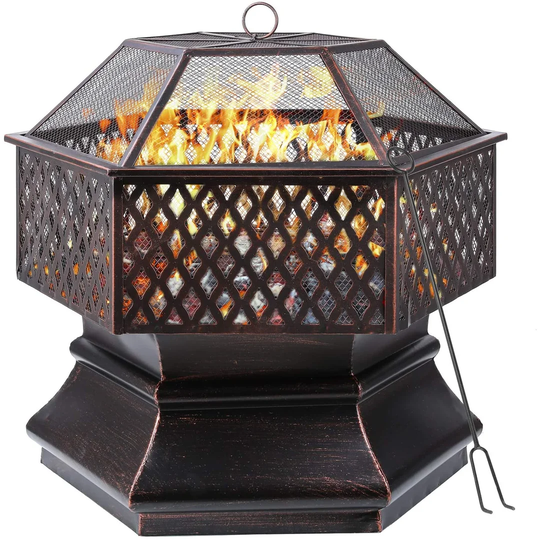 Absolom 63Cm H x 66Cm W Steel Outdoor Fire Pit