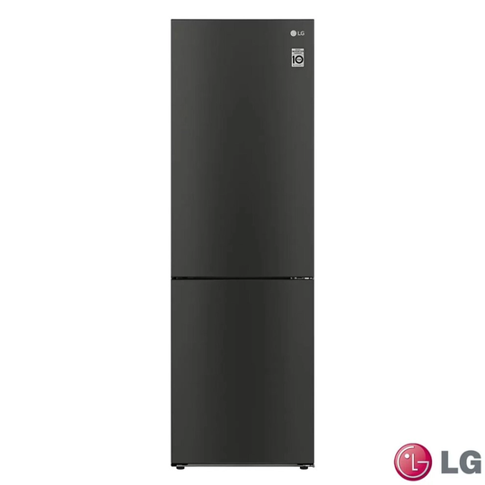 LG Fridge Freezer GBB61BLJEC, 234L / 137L E Rated in Black Steel