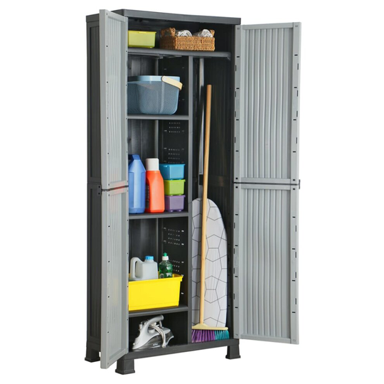 vidaXL Plastic Cabinet Home Organiser Storage Locker Rack Cabinet Cupboard