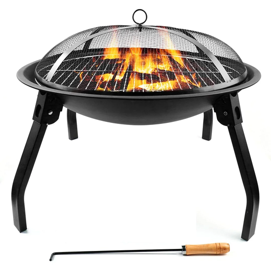 Round Fire Pit Grill Firepit