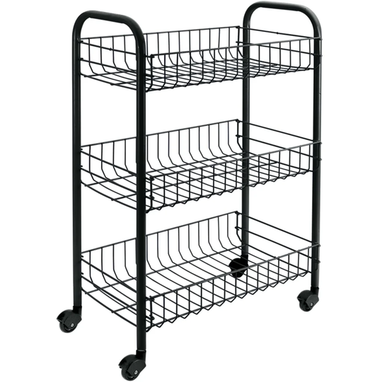 Metaltex Kitchen Trolley with 3 Baskets Siena