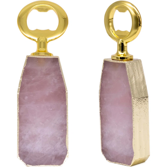 Karon Rose Quartz Stone Bottle Opener