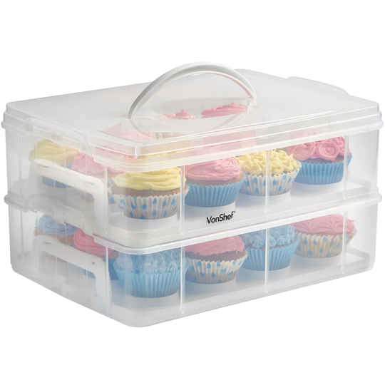 2 Tier Cupcake Carrier Storage