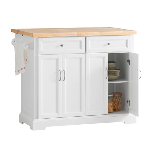 SoBuy® FKW71-WN, Extendable Kitchen Storage Trolley Kitchen Island
