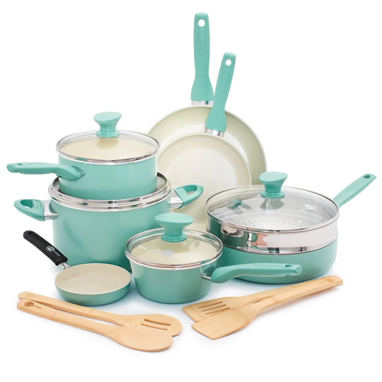 Jadon 16 Pieces Ceramic Non Stick Cookware Set