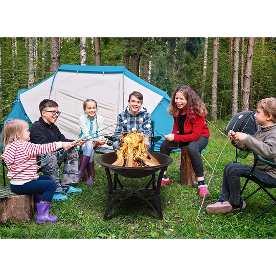 Galgano 63Cm H x 62Cm W Iron Wood Burning Outdoor Fire Pit