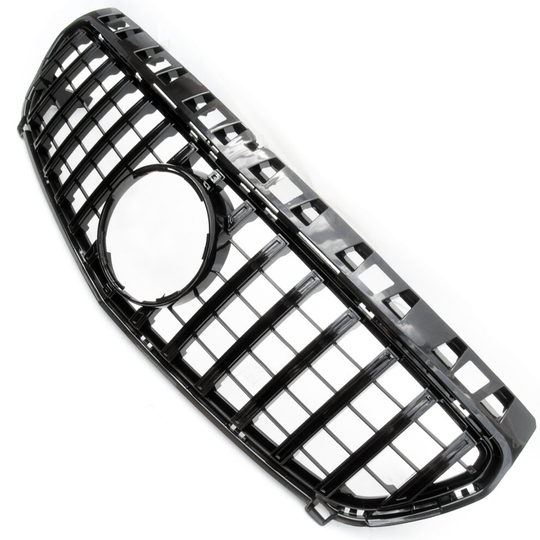 All Black GT Style Front Centre Radiator Grille to fit Mercedes A-Class W176 2012-14