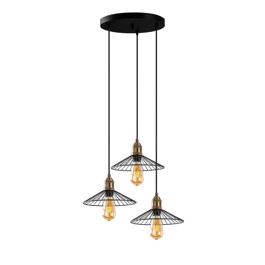 Hughey 3-Light Kitchen Island Cone Pendant