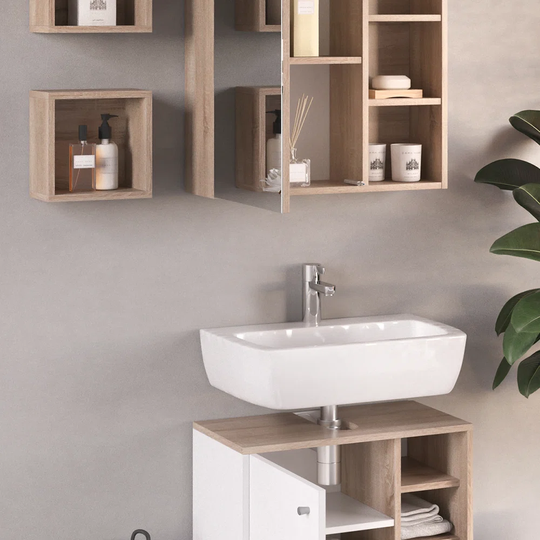 Lachlynn 62Cm W x 64Cm H x 32Cm D Bathroom Storage Furniture Set