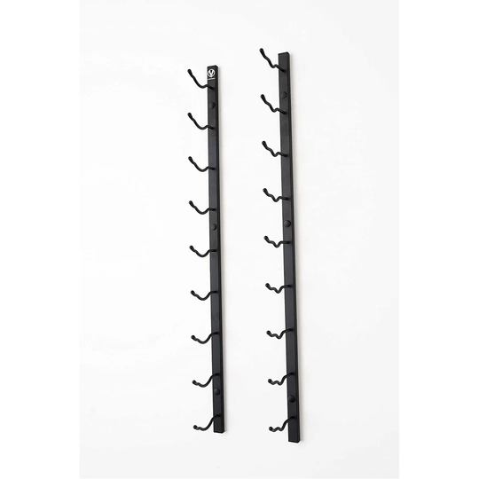 (3 Ft) - 9 Bottle Wall Mounted Wine Rack (Satin Black) Stylish Modern Wine Storage With Label Forward Design