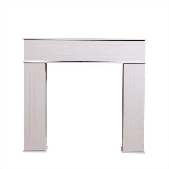 Modern Fireplace Console Decorative Mantelpiece Fire Surround Hidden Storage Space for Living Room