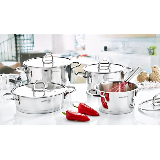 Elit Series 8-piece Stainless Steel Cookware Set