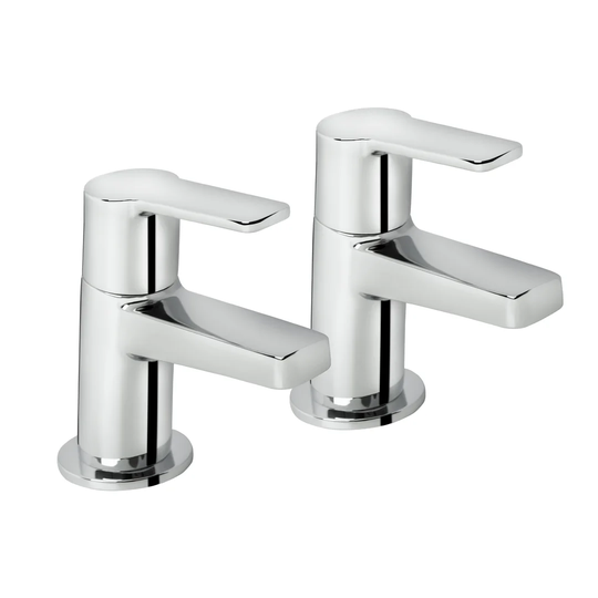 Pisa Deck Mounted 2 Pillar Taps