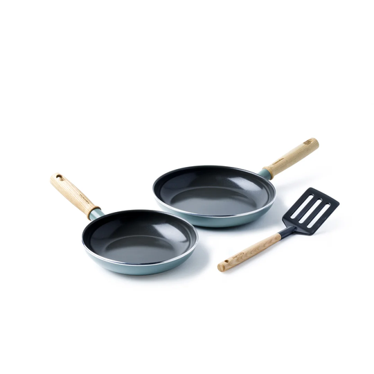 GreenPan Mayflower Aluminium Non-Stick 20cm & 24cm Frying Pan Set with Spatula