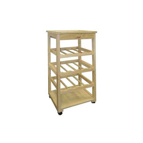 Wooden Wine Rack With Wheels