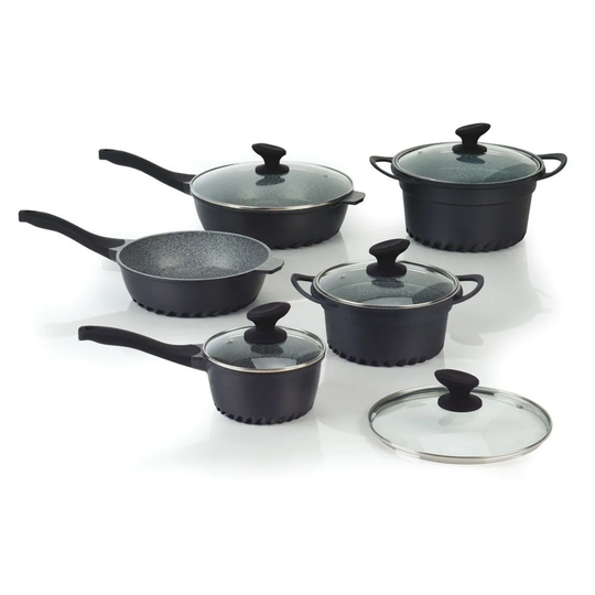 Belfry Kitchen 10 Pieces Aluminium Non Stick Cookware Set