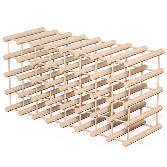 Traditional Wine Rack, 40 Bottle Capacity Wine Organiser Display Shelf, Free Standing Drink Storage Holder Stand For Home Bar Pantry