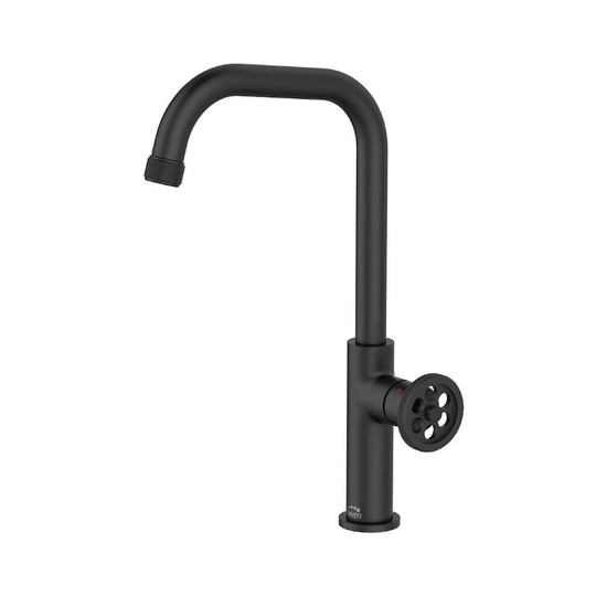 Standing Kitchen Tap Industrial Black Finished Brass Retro Style Ceramic Mixer