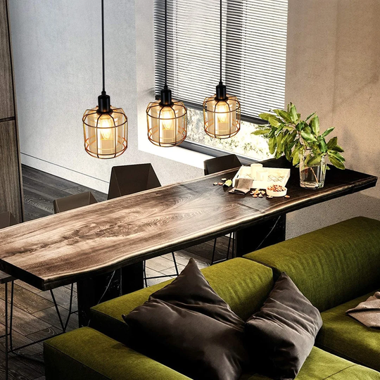3-Light Kitchen Island Geometric Pendant