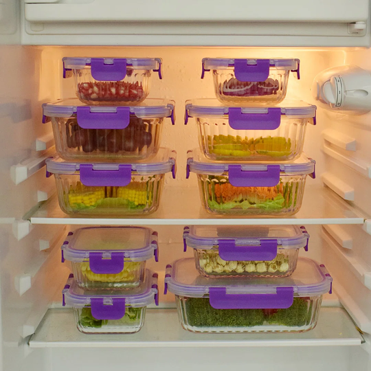 Belfry Kitchen Nachhaltiges Frischhaltedosen Set, 20-Tlg. (10 Behälter + 10 Deckel) Geeignet Für Mikrowelle, Spülmaschine, Ofen & Gefrierschrank. L