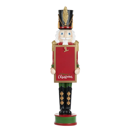 Nutcracker Holding Clipboard Display